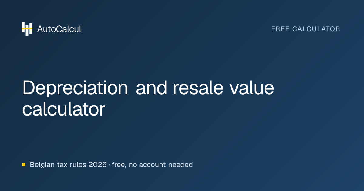 Depreciation and resale value calculator 2026 — free | AutoCalcul